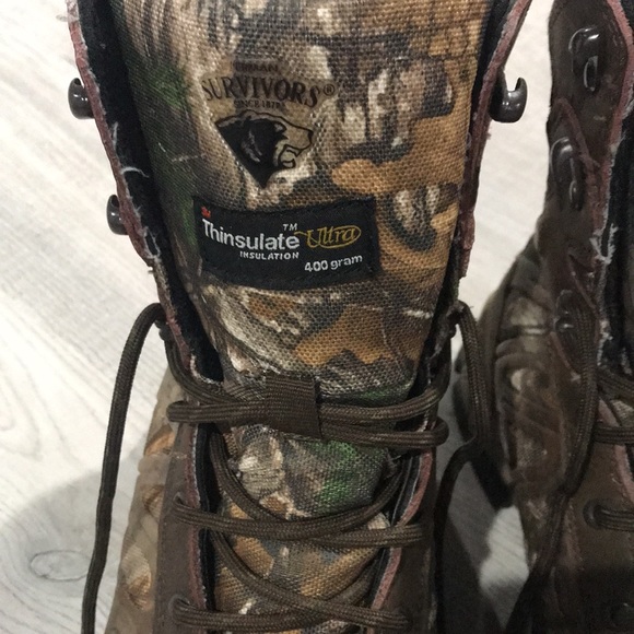 Thinsulate Camo Boots Mens Size 7.5 Ultra Buck Hunter 400 - Picture 2 of 7